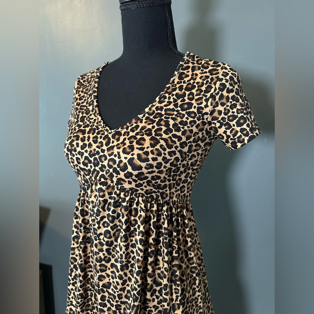 Blue Rain Animal Print Mini Dress